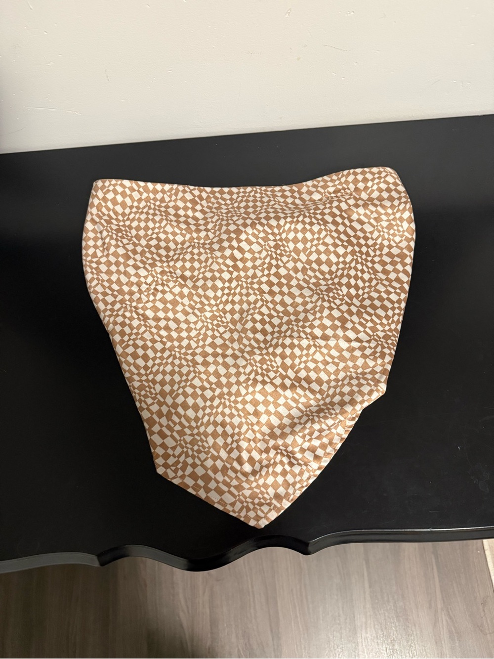Dynamite Gold Checkered Handkerchief Top